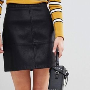 ASOS New Look Faux Leather Skirt